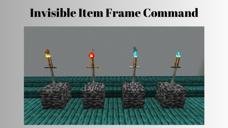 What is invisible item frame command in Minecraft?