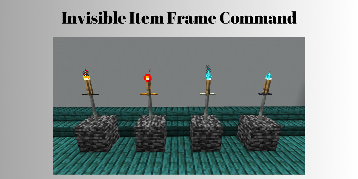 What is invisible item frame command in Minecraft?